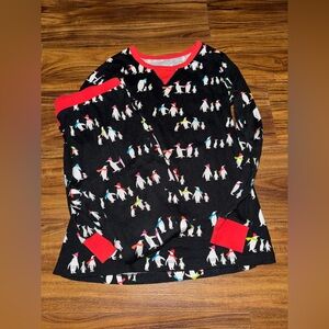 Women’s Christmas Penguin Pajamas Size M